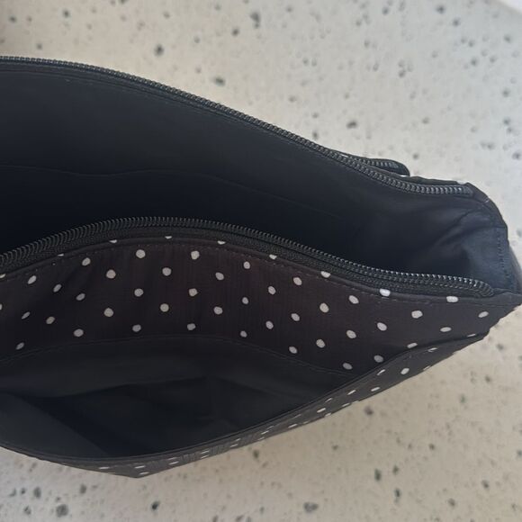 FOSSIL JENNA Crossbody Bag Black & White Polka Dot Textile Synthetic Casual Chic - Picture 5 of 12